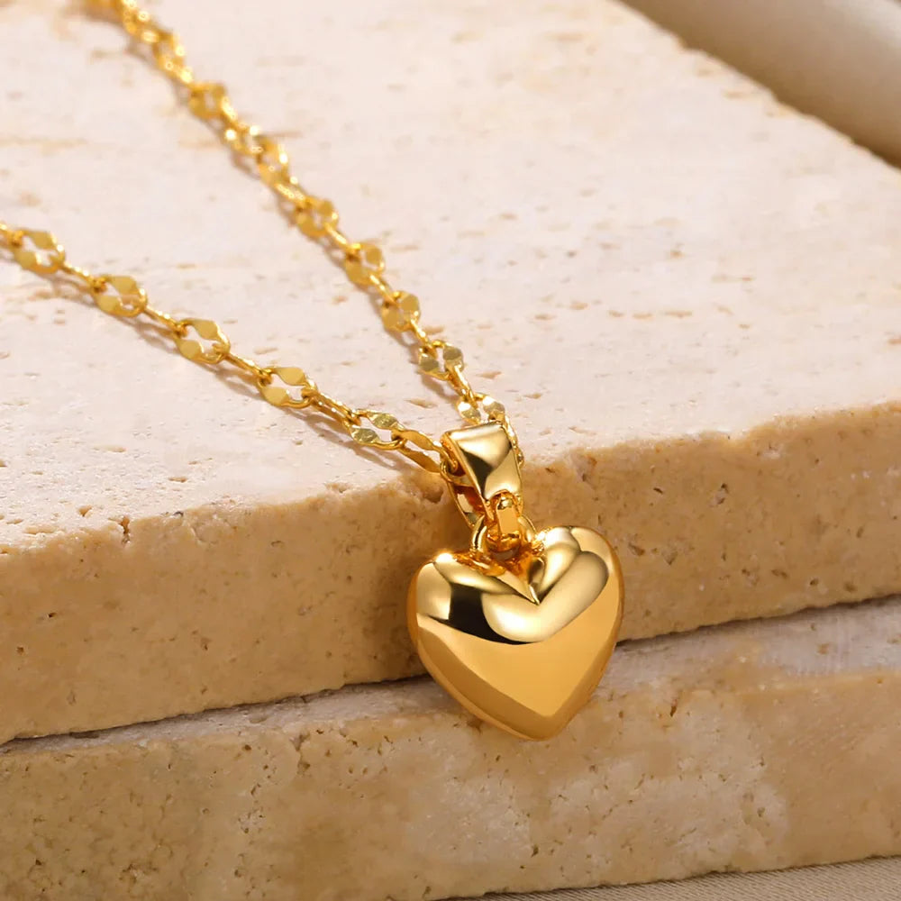 18k Gold-Plated Heart Necklace
