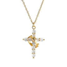 Cross & Crown Necklace - 18k Gold Plated