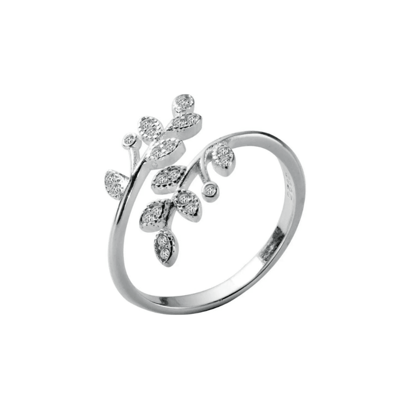 Silver Leaf Ring