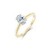 Bella Solitaire Ring in Gold with Moissanite