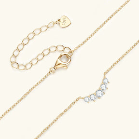 Brillantezza Necklace in Sterling Silver with 18k Gold Plating and Moissanite Stones