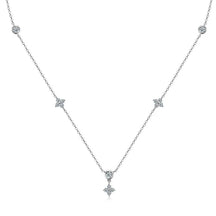 Lige Necklace in 925 Sterling Silver with 18k Gold Plating and Moissanites