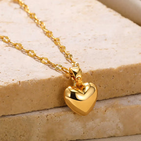 18k Gold-Plated Heart Necklace