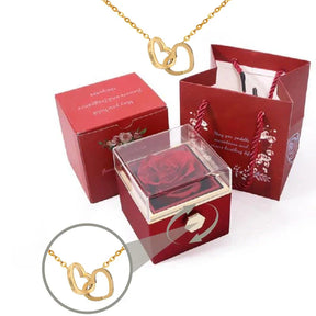 Two Hearts Necklace + Complimentary Rotating Gift Box