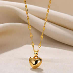 18k Gold-Plated Heart Necklace