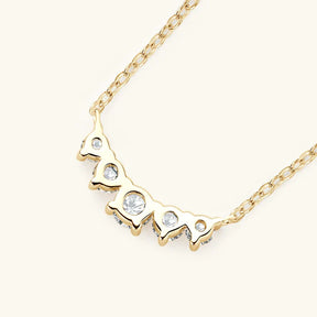 Brillantezza Necklace in Sterling Silver with 18k Gold Plating and Moissanite Stones