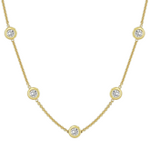 d’Amore Necklace in Sterling Silver with 18k Gold Plating and Moissanites