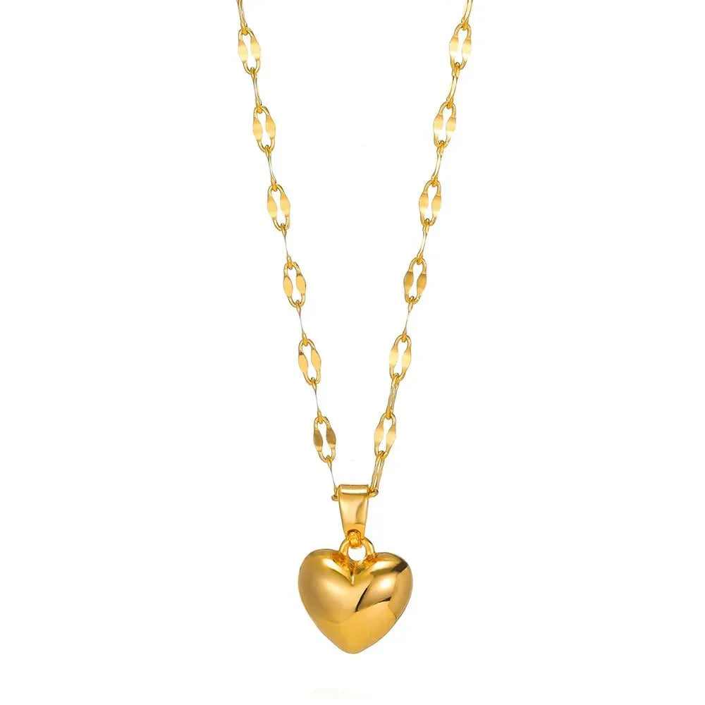 18k Gold-Plated Heart Necklace