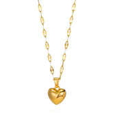 18k Gold-Plated Heart Necklace