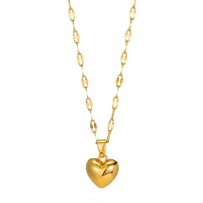 18k Gold-Plated Heart Necklace