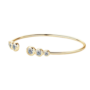Moissanite 18k Gold-Plated Silver Bracelet